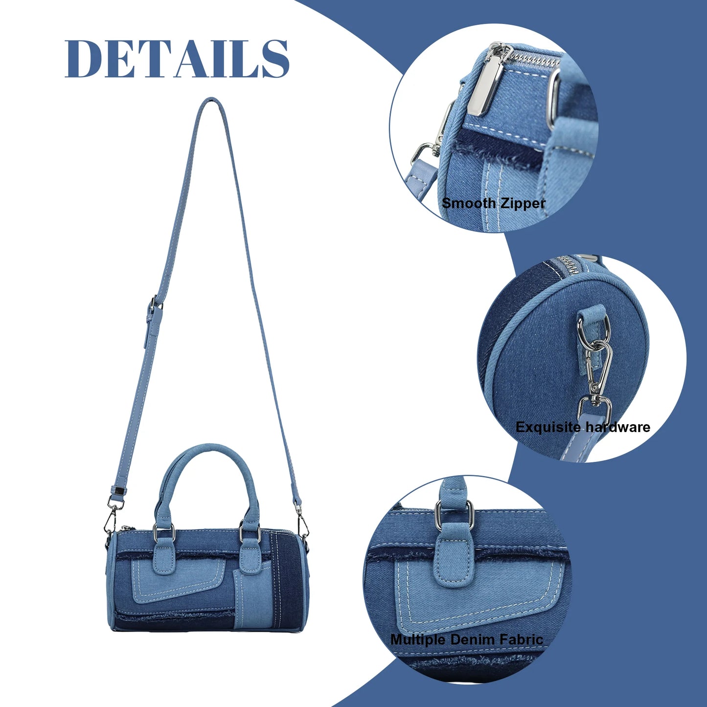 USA Warehouse Personalised Denim Tote Bag Women's Handbag Beach Canvas Bag Gifts Sublimation Canvas Tote Custom Blank Tote Bags