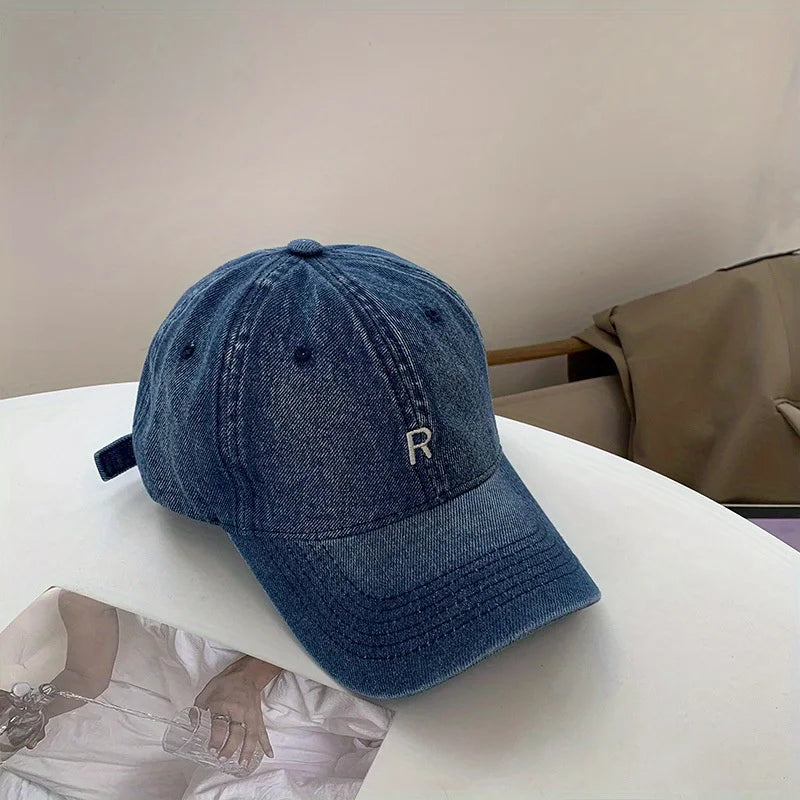 Lettered Cowboy Baseball Cap for Men And Women, Korean Style, Simple Deep Top Design That Makes The Face Look Smaller