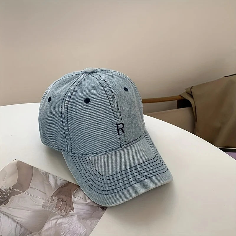 Lettered Cowboy Baseball Cap for Men And Women, Korean Style, Simple Deep Top Design That Makes The Face Look Smaller