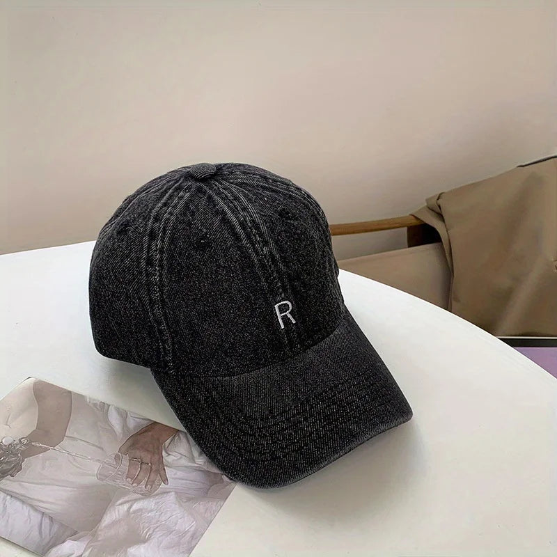Lettered Cowboy Baseball Cap for Men And Women, Korean Style, Simple Deep Top Design That Makes The Face Look Smaller