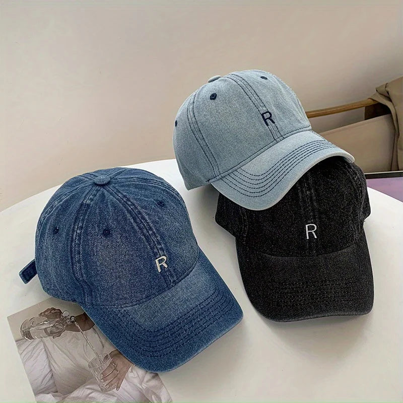Lettered Cowboy Baseball Cap for Men And Women, Korean Style, Simple Deep Top Design That Makes The Face Look Smaller